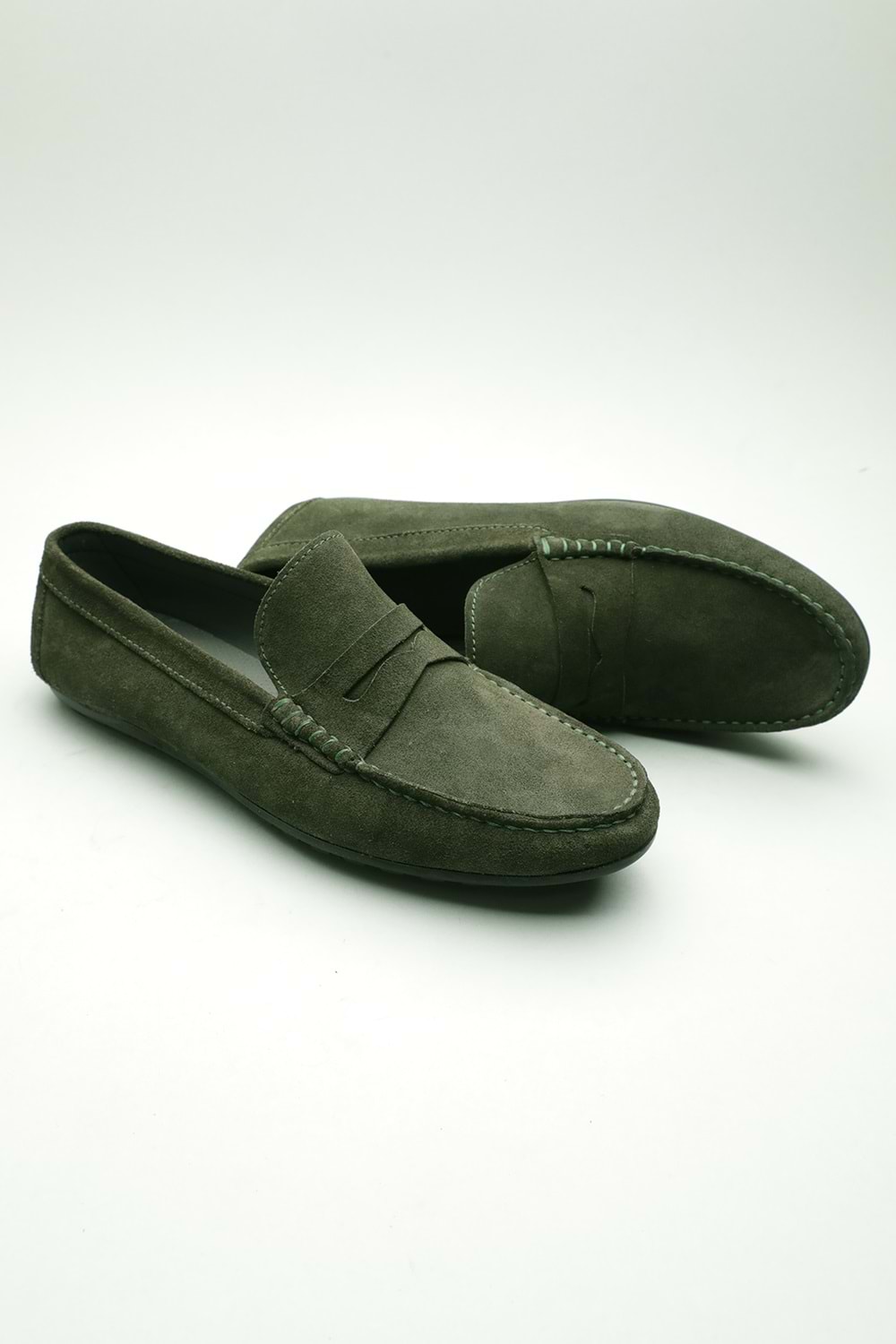Gondol Erkek Hakiki Deri Klasik Loafer Haki 42 ttx.601118