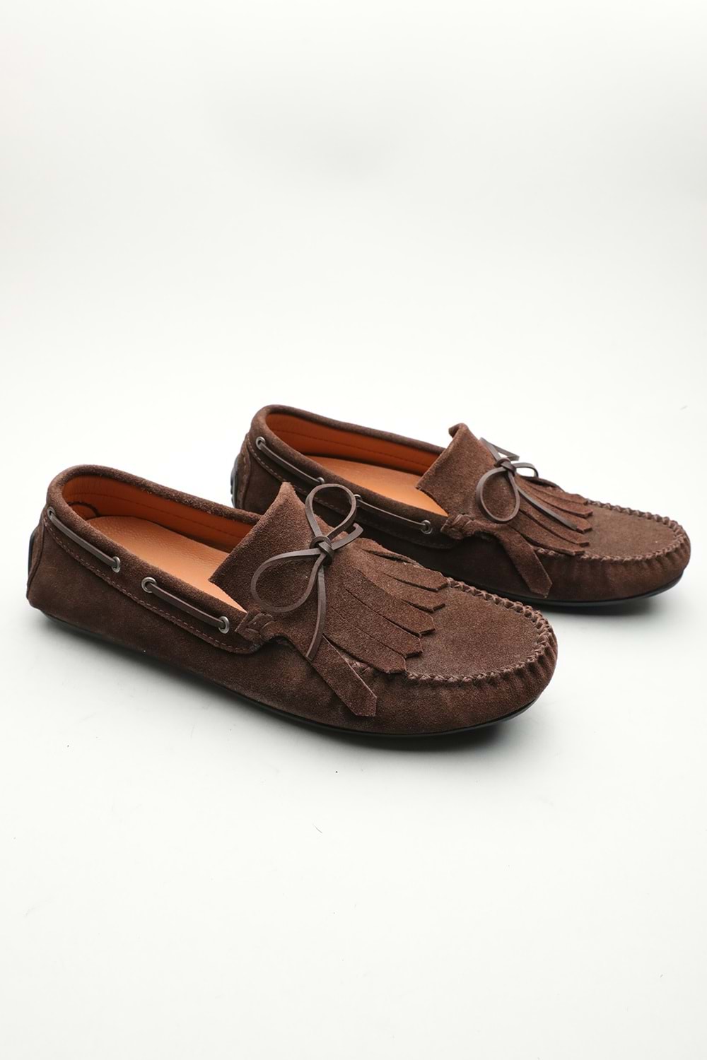 Gondol Erkek Hakiki Deri Klasik Loafer Kahverengi Süet 42 ttx.601176