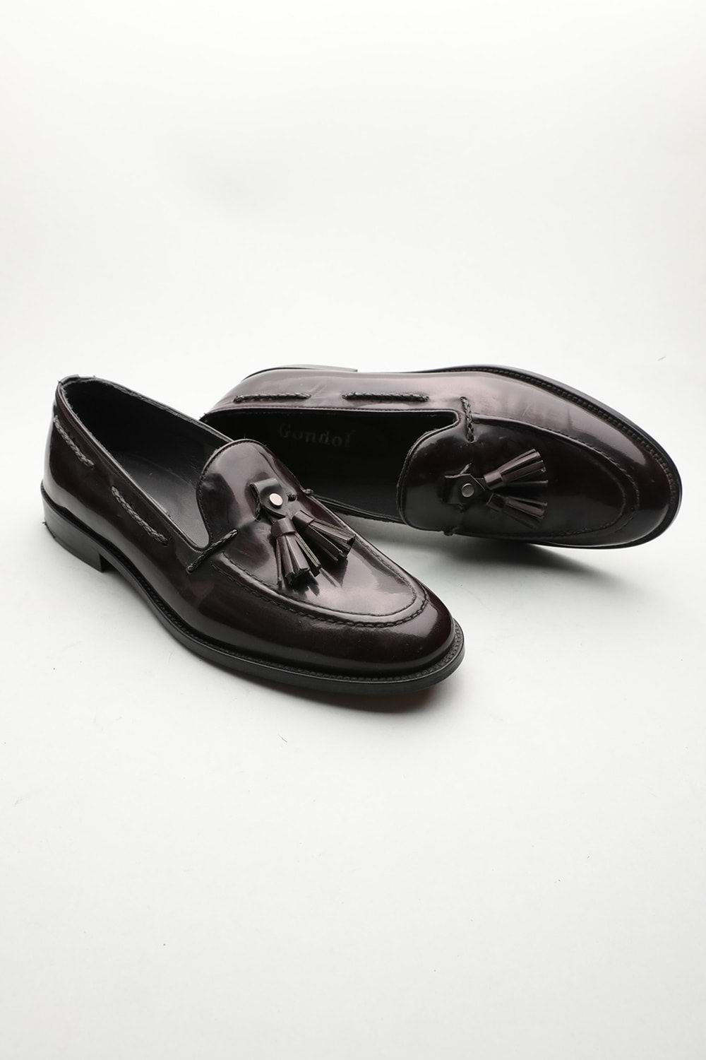 Gondol Erkek Hakiki Deri Klasik Loafer Bordo 41 ttx.601182
