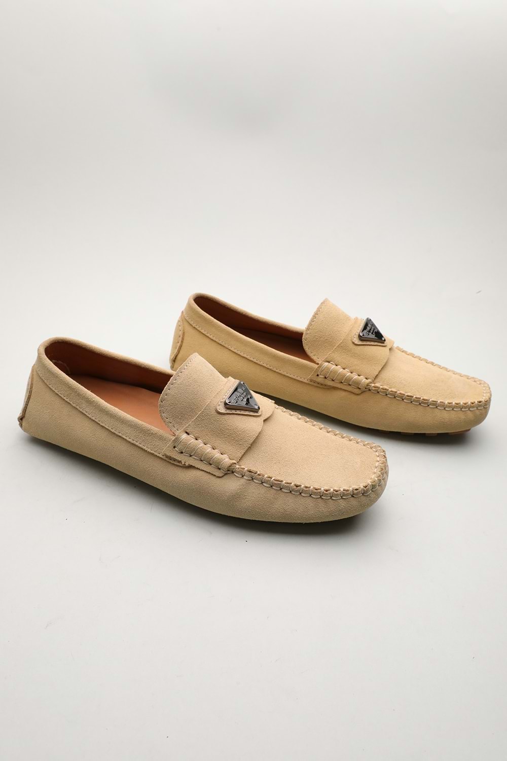 Gondol Erkek Hakiki Deri Klasik Loafer Bej Yeşil 42 ttx.601187