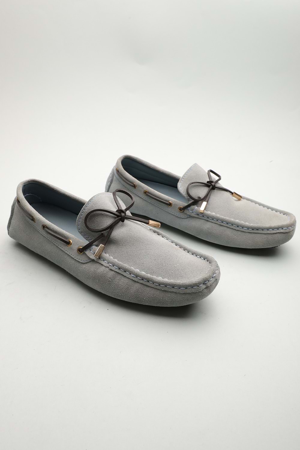 Gondol Erkek Hakiki Deri Klasik Loafer Buz Mavi 41 ttx.601214