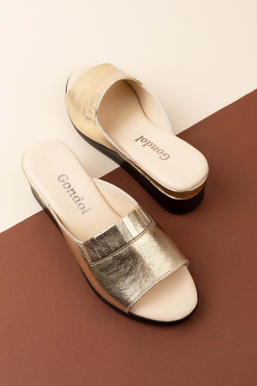 Gondol Hakiki Deri Ev Terliği özl.966 - Dore - 36