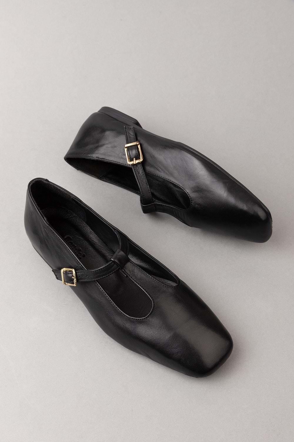 Gondol Hakiki Deri Günlük Klasik Babet Ln.4409 - Siyah - 36