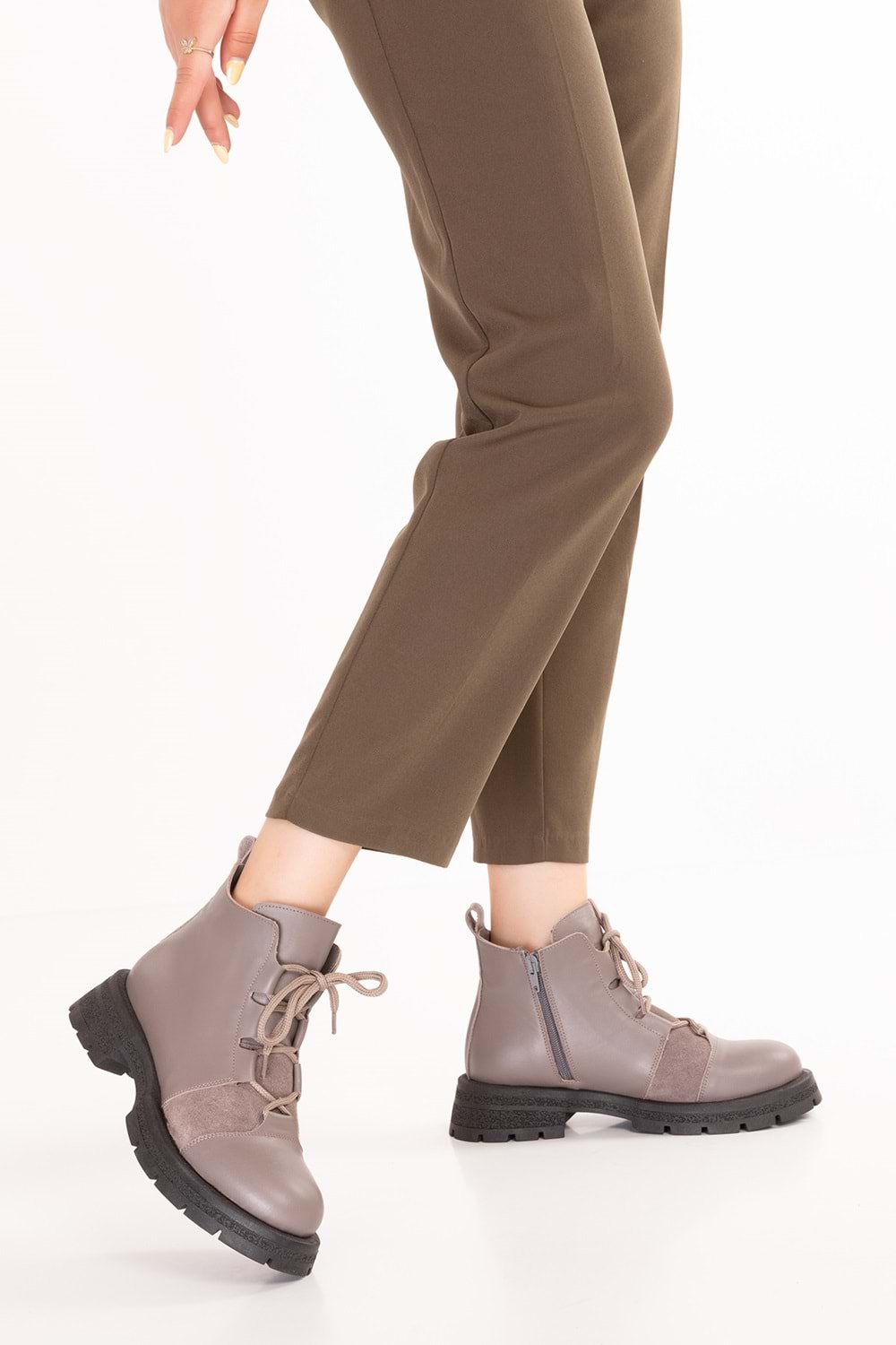 Gondol Hakiki Deri Günlük Şık Bot Bellamy - Vizon - 37