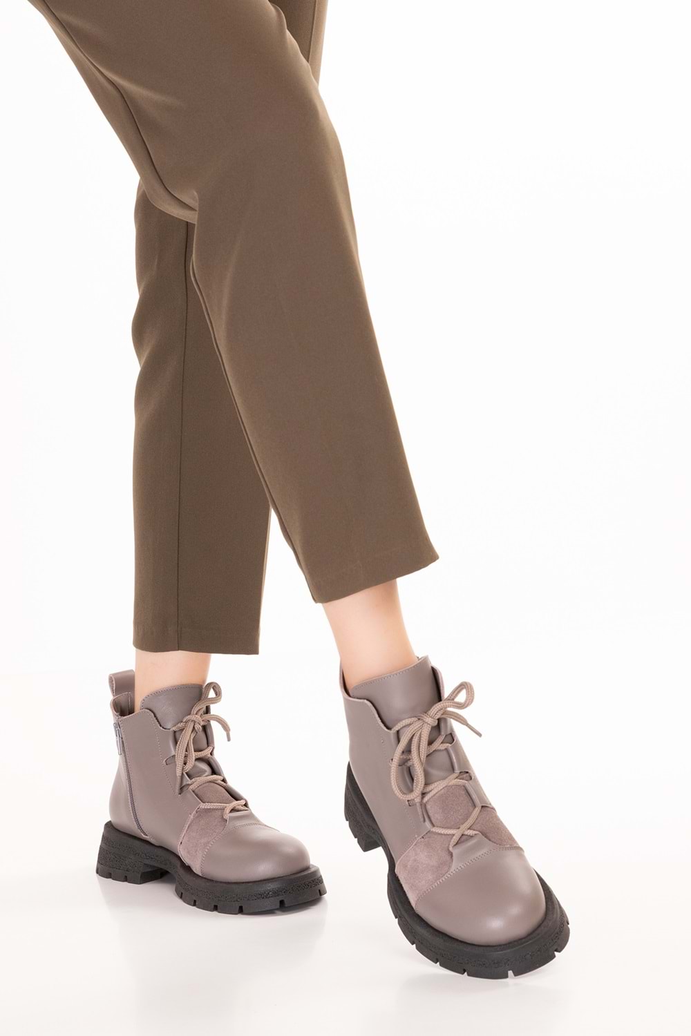 Gondol Hakiki Deri Günlük Şık Bot Bellamy - Vizon - 37