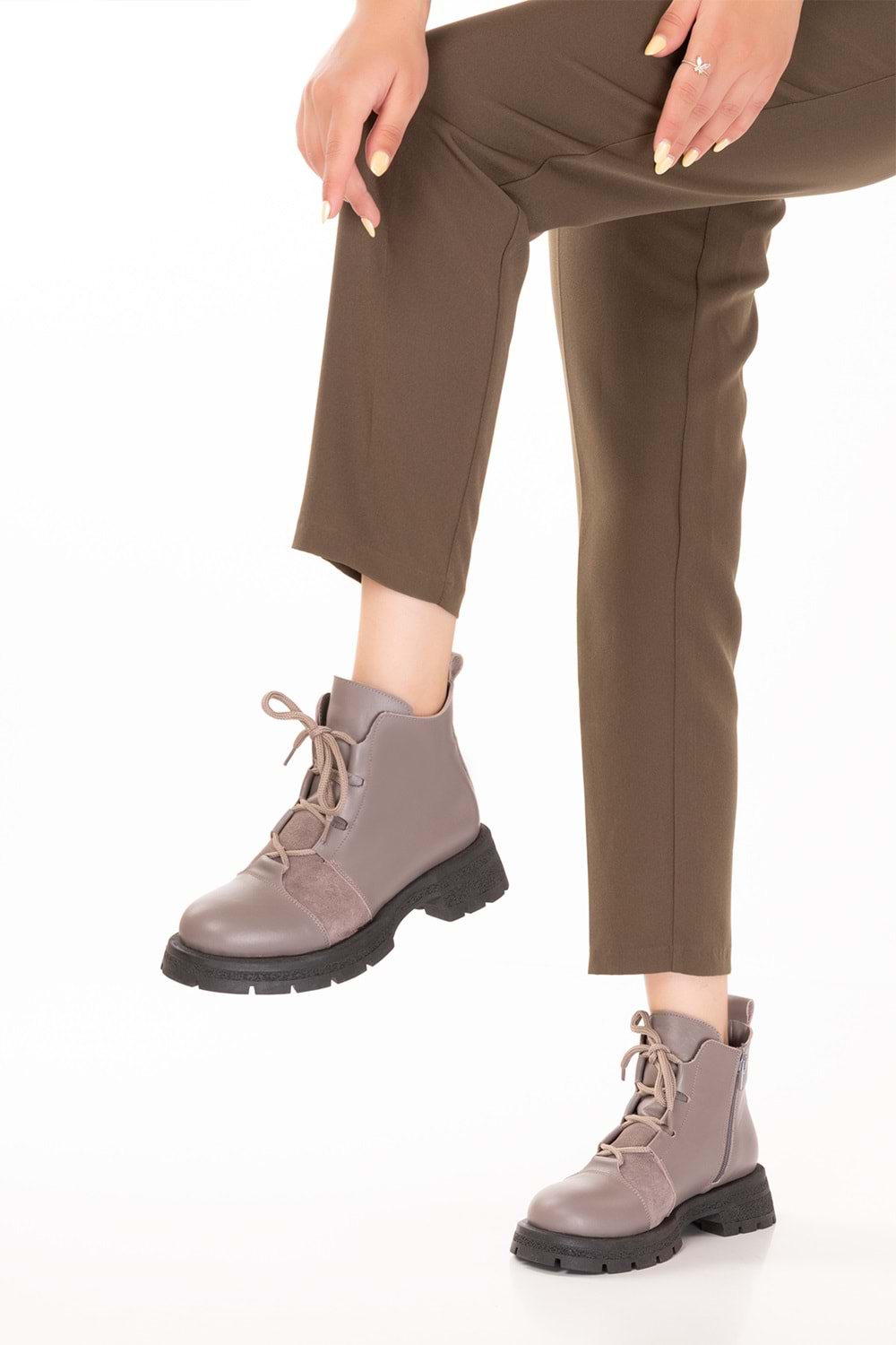 Gondol Hakiki Deri Günlük Şık Bot Bellamy - Vizon - 37