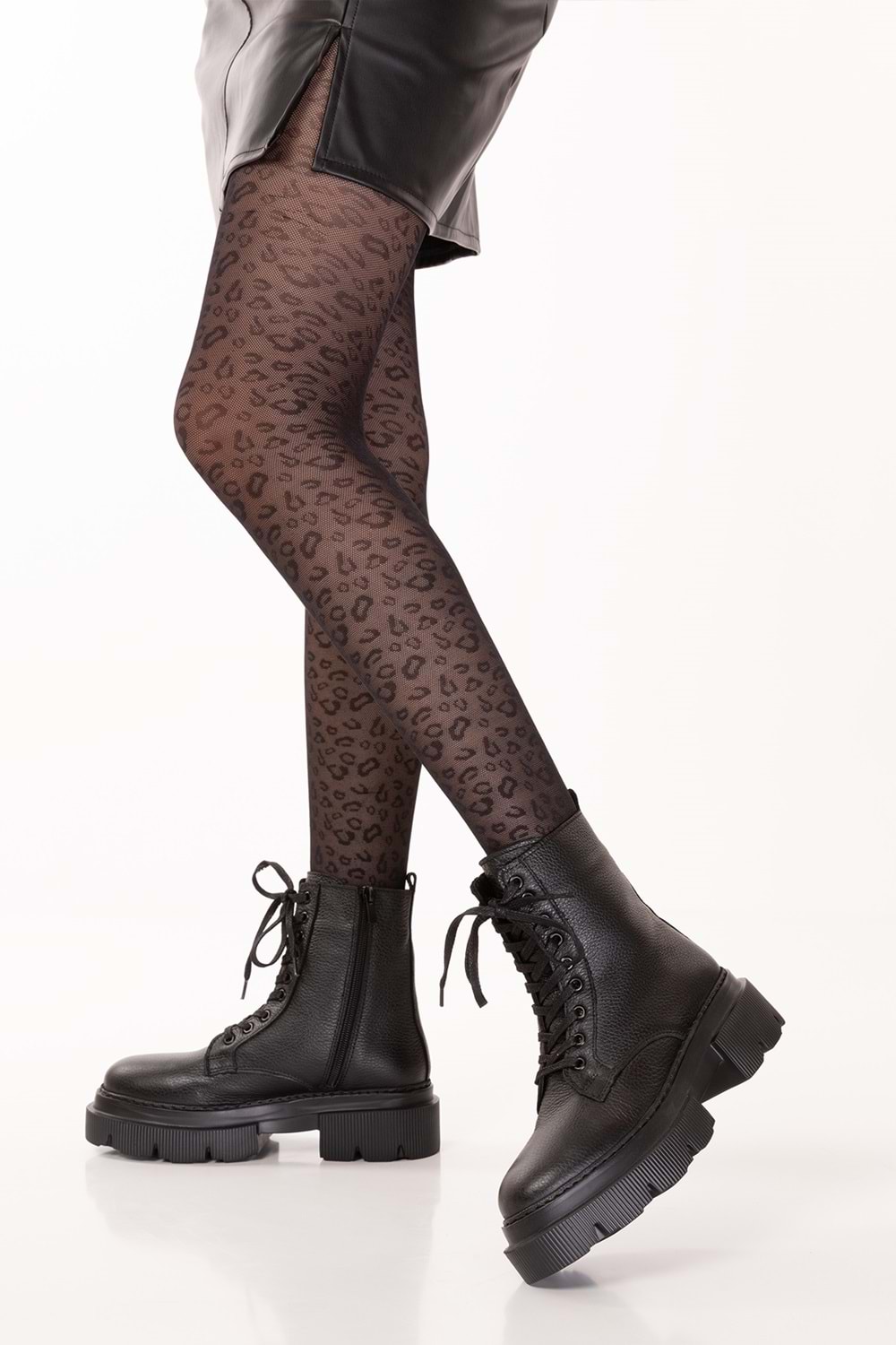 Gondol Kadın Hakiki Deri Günlük Postal Bot Wawerly - Siyah - 38