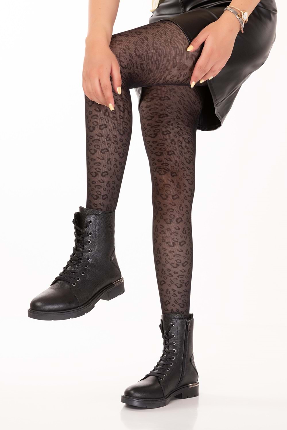 Gondol Hakiki Deri Metal Topuk Detaylı Bot Domenica - Siyah - 40