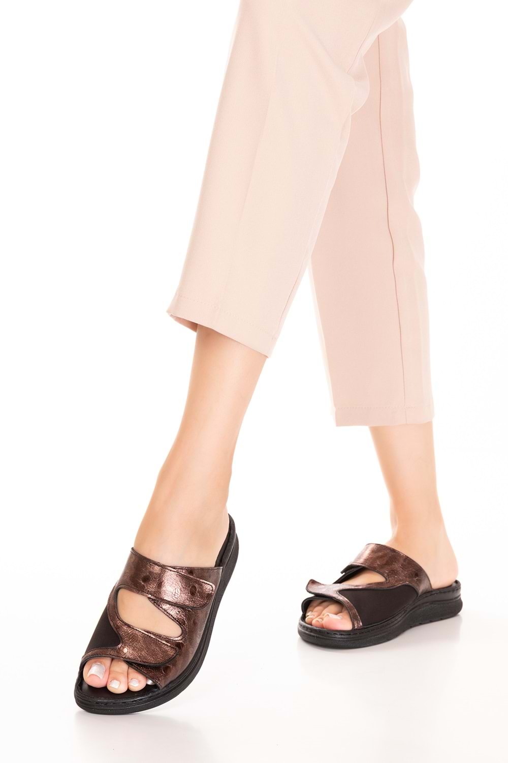 Gondol Hakiki Deri Kemik Çıkıntısına Özel Rahat Terlik irm.173 - Taba - 36