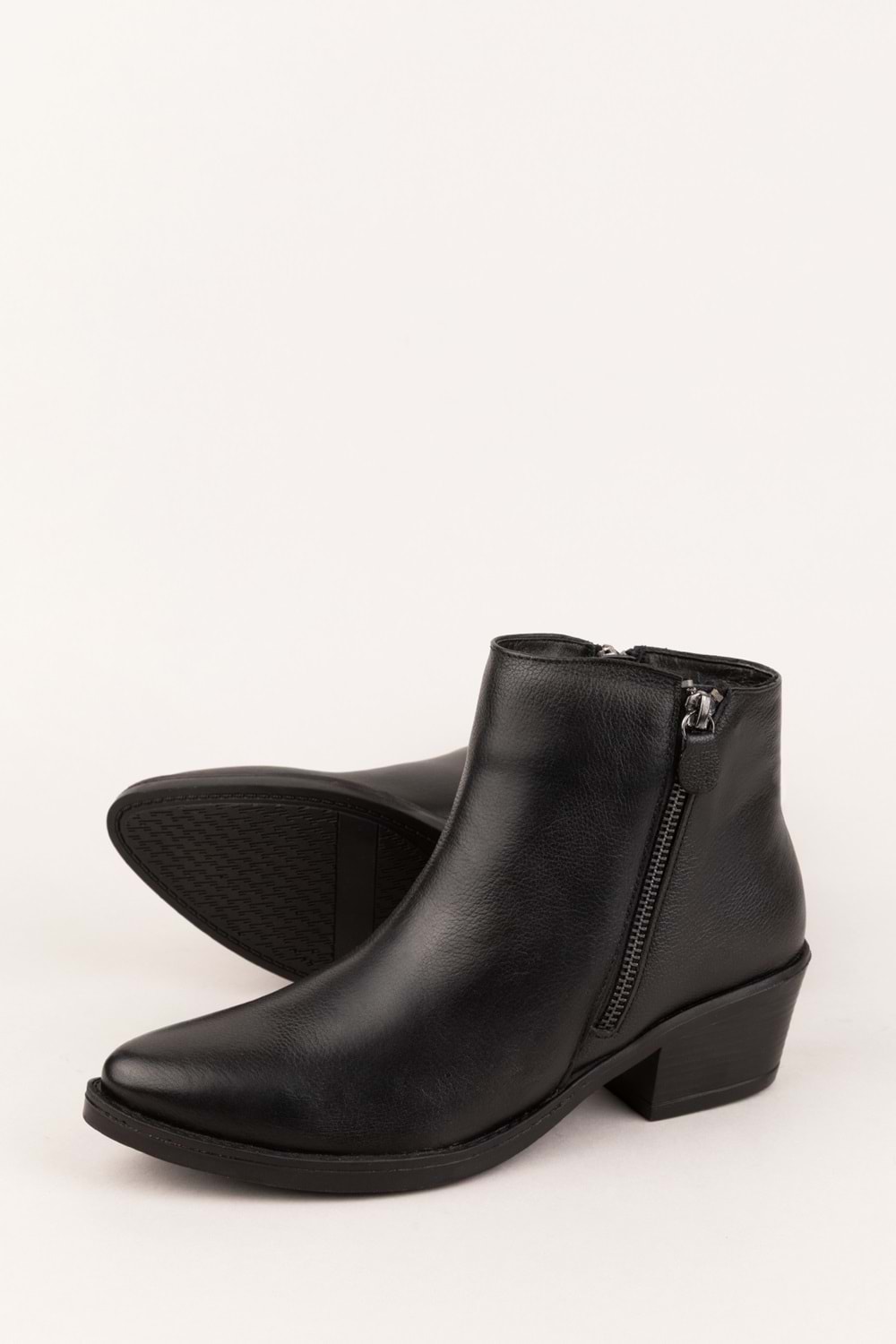 Gondol Hakiki Deri Günlük Şık Bot Ozmira - Siyah - 38