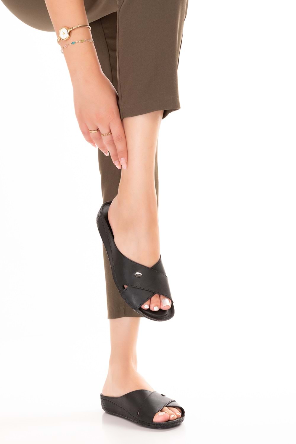 Gondol Kadın Anatomik Taban Terlik bio.1001 - Siyah - 36