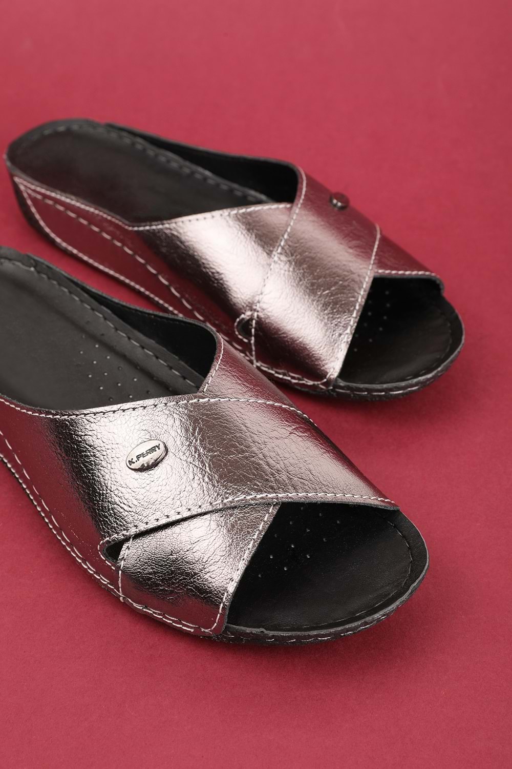 Gondol Kadın Anatomik Taban Terlik bio.1001 - Platin - 38