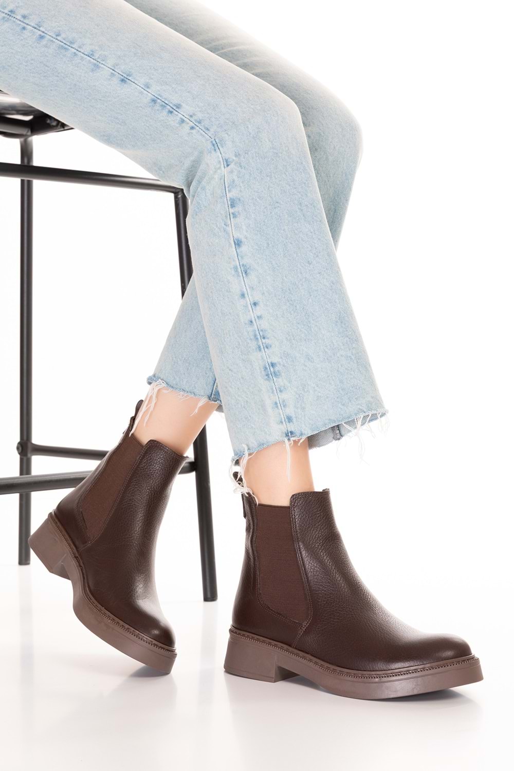 Gondol Hakiki Deri Çift Lastikli Günlük Hafif Bot Shakira - Kahverengi - 39