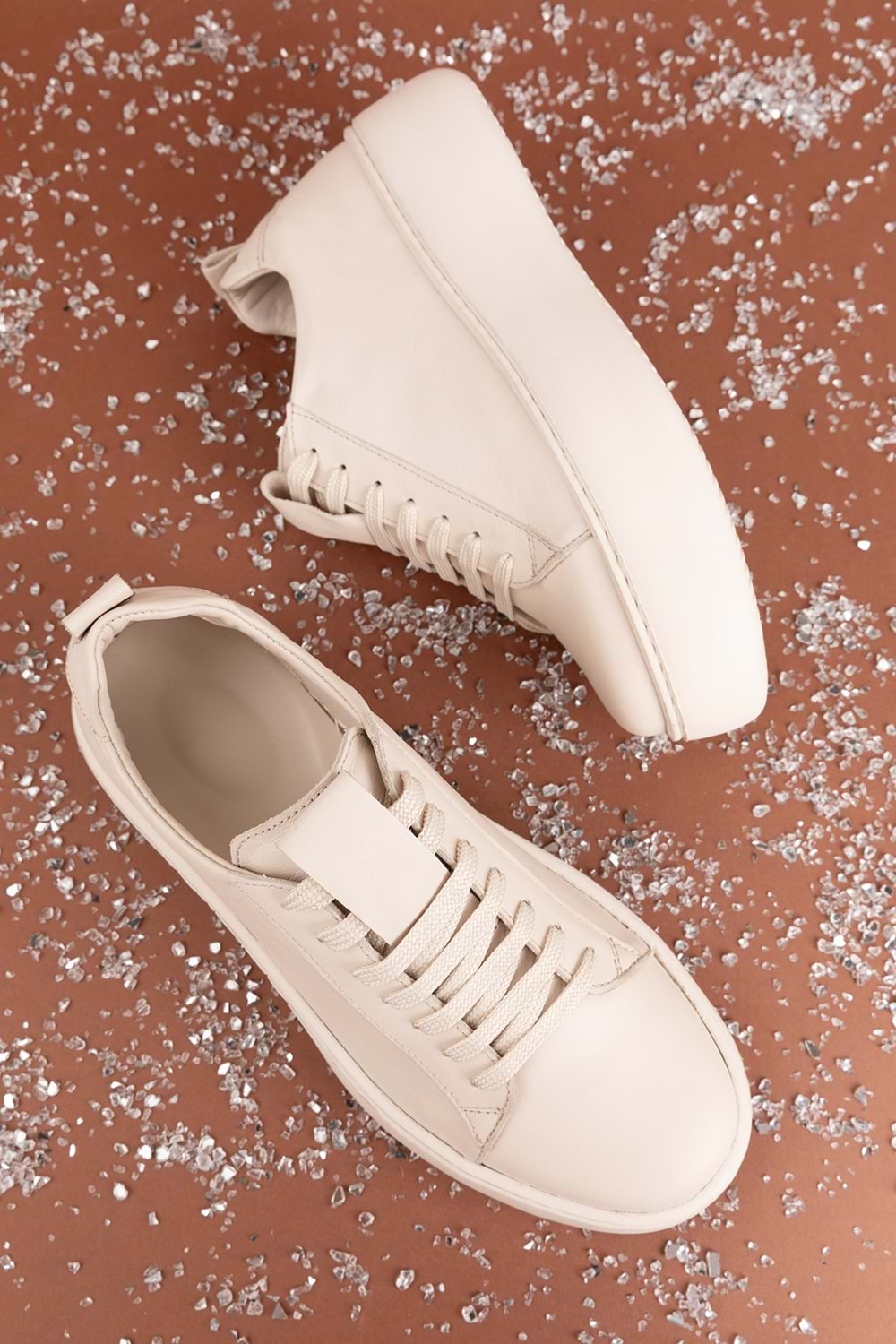 Gondol Hakiki Deri Anatomik Taban Spor Ayakkabı Alessandora - Bej - 36