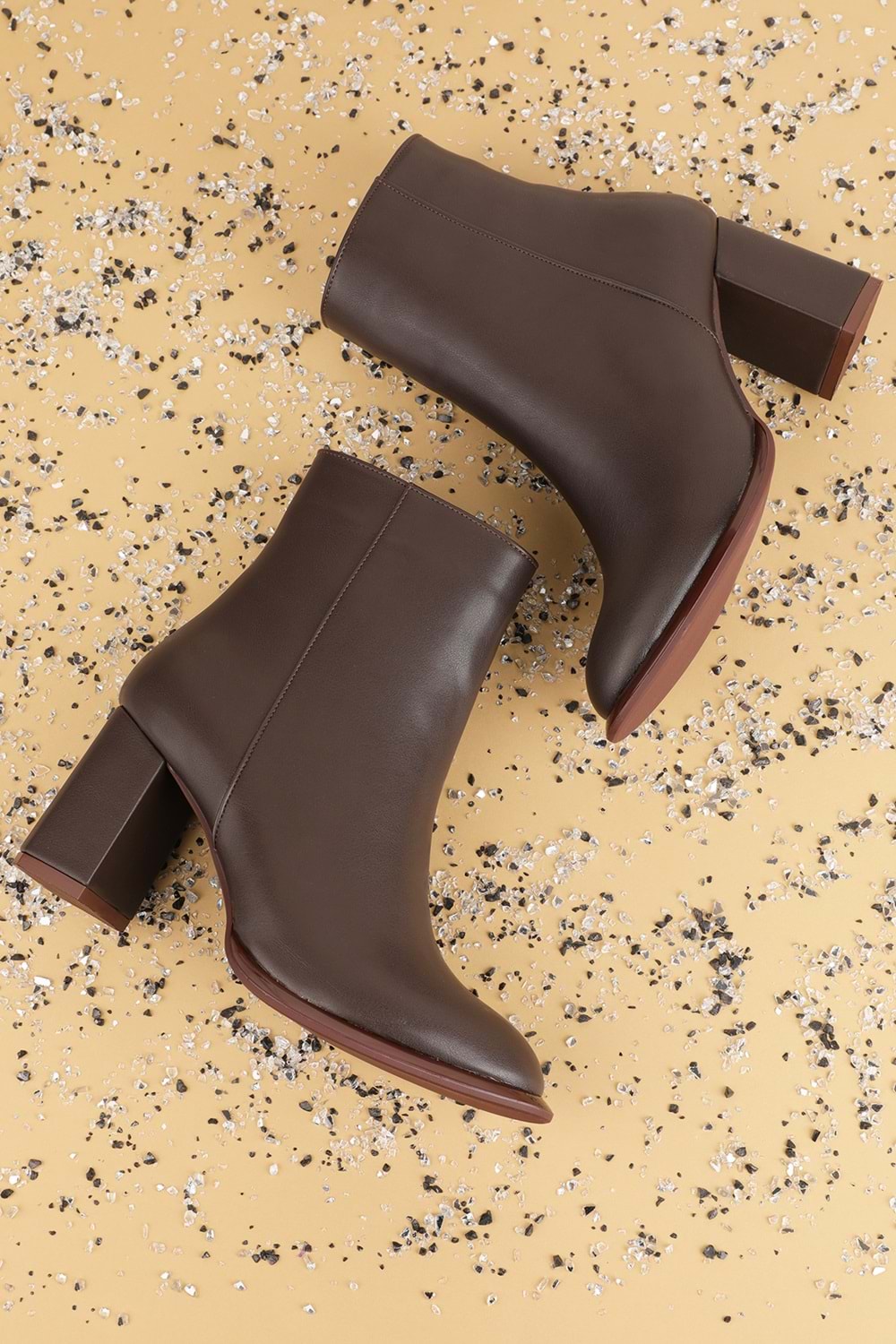 Gondol Kadın Klasik Topuklu Ofis Botu mad.1350 - Kahverengi - 38