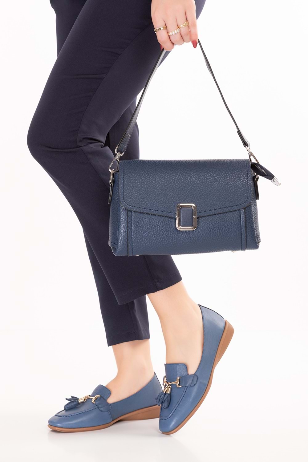 Gondol Kadın Günlük Küçük Omuz Çantası vp.732 - Lacivert - TEK EBAT