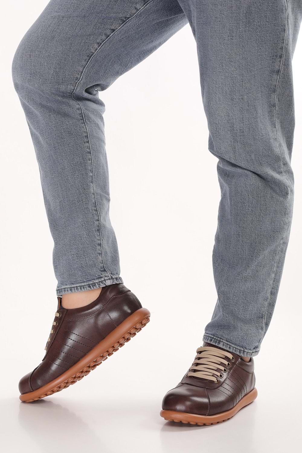 Gondol Içi Dışı Hakiki Deri Günlük Rahat Casual Ayakkabı Pelotaz - Kahverengi - 39