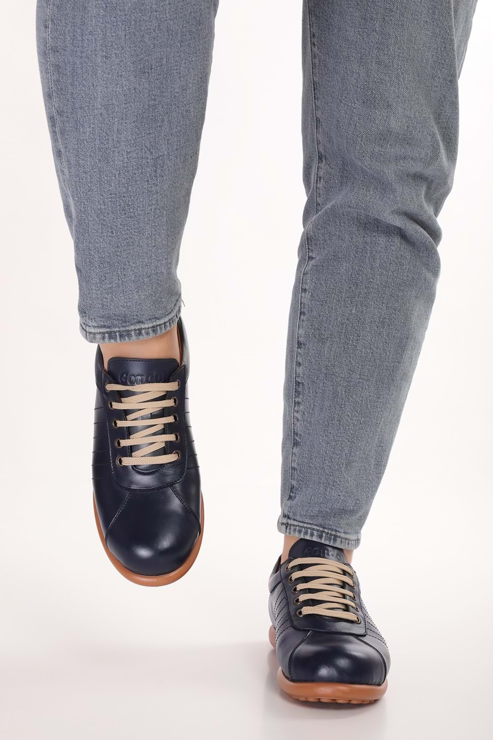 Gondol Içi Dışı Hakiki Deri Günlük Rahat Casual Ayakkabı Pelotaz - Lacivert - 42