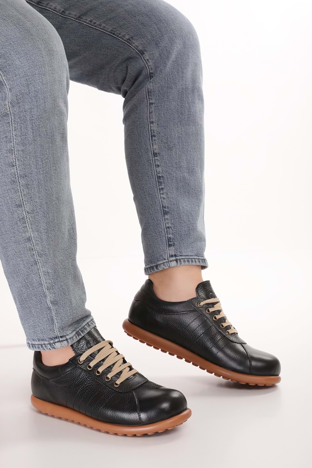 Gondol Içi Dışı Hakiki Deri Günlük Rahat Casual Ayakkabı Pelotaz - Siyah - 39