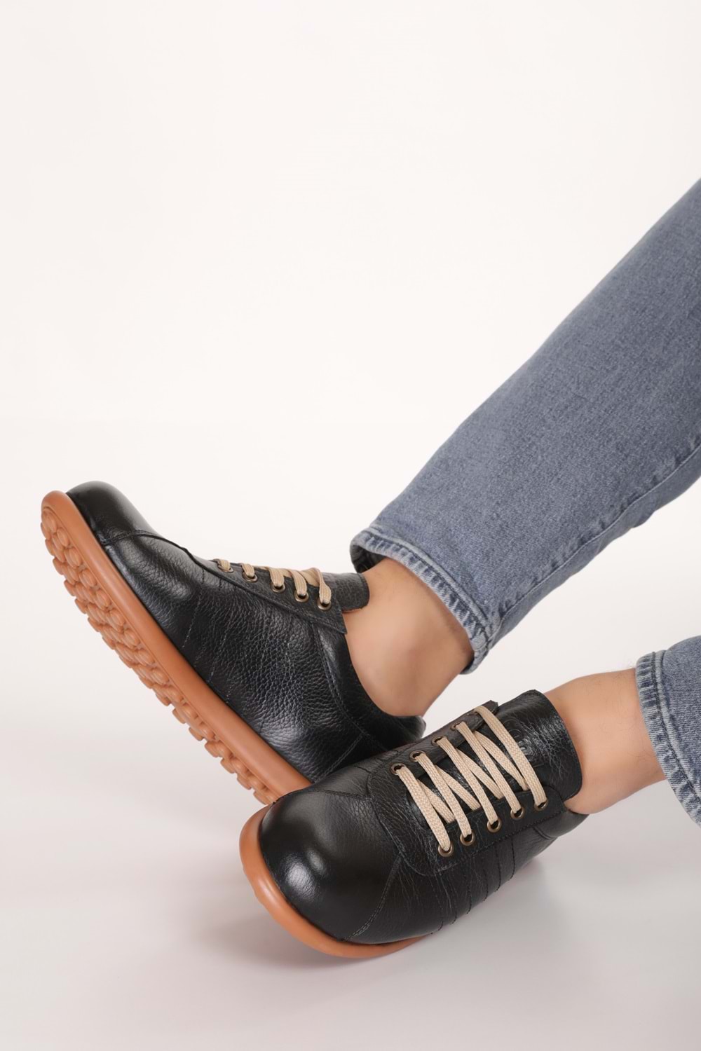 Gondol Içi Dışı Hakiki Deri Günlük Rahat Casual Ayakkabı Pelotaz - Siyah - 41