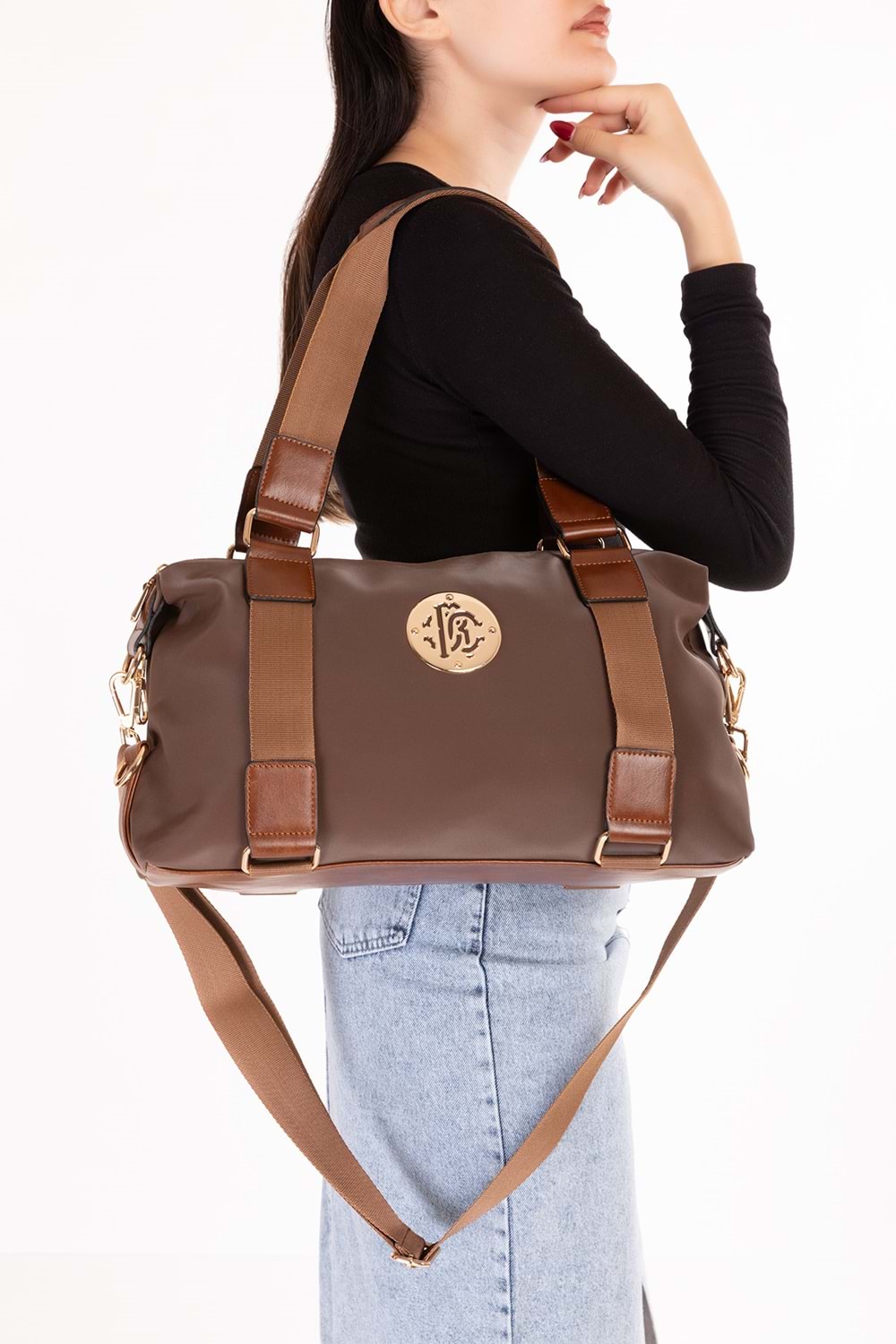Gondol Şık Seyahat El Çantası gp.1440 - Kahverengi
