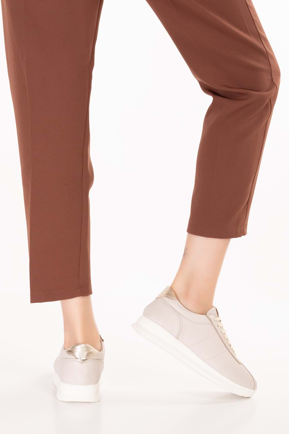 Gondol Içi Dışı Hakiki Deri Anatomik Taban Hafif Spor Ayakkabı kla.1616 - Bej - 36