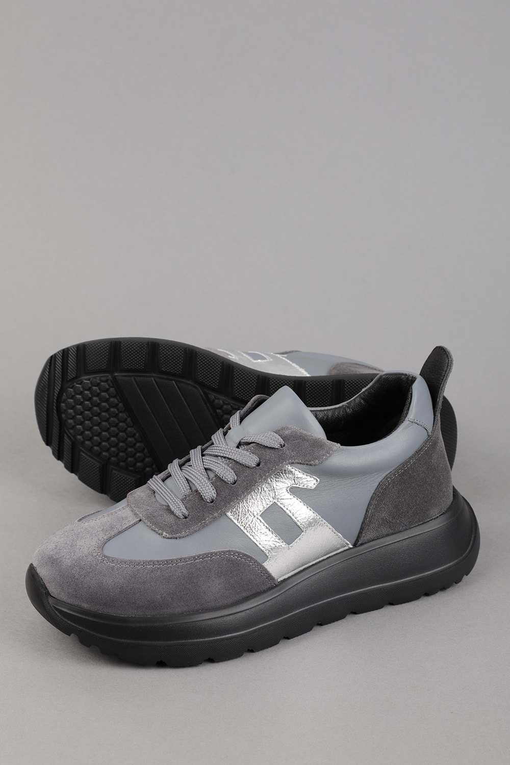 Gondol Içi Dışı Hakiki Deri Anatomik Taban Hafif Spor Ayakkabı ars.509 - Gri - 36
