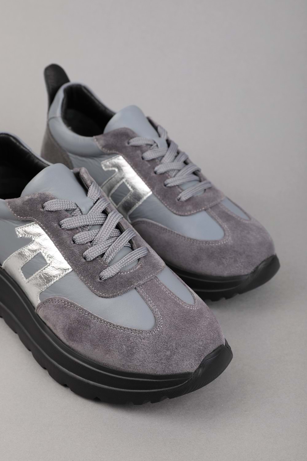 Gondol Içi Dışı Hakiki Deri Anatomik Taban Hafif Spor Ayakkabı ars.509 - Gri - 36