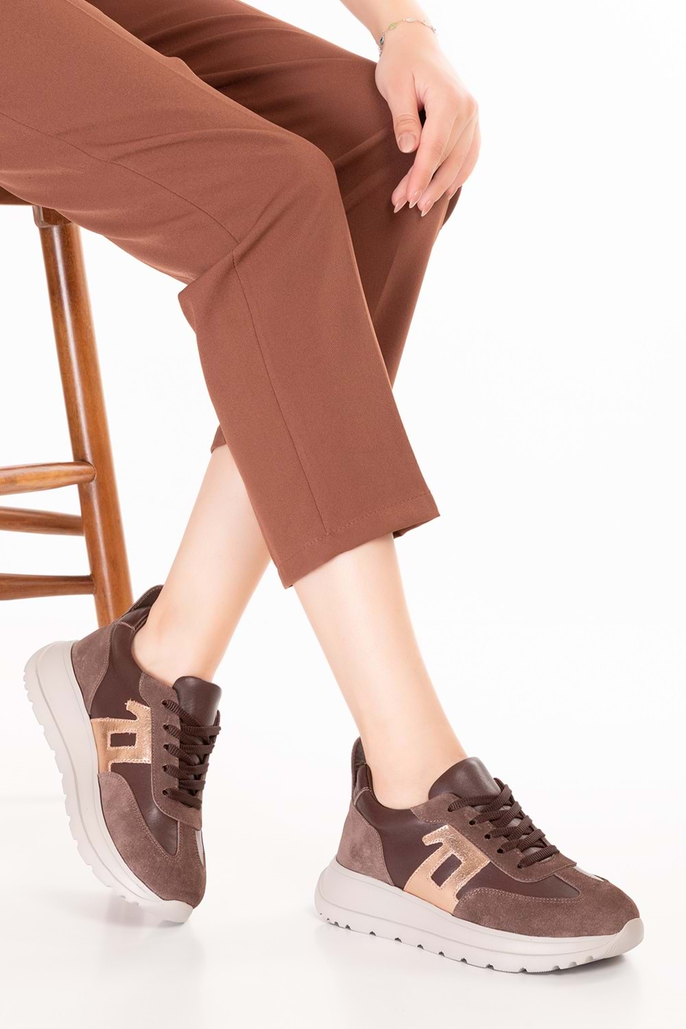 Gondol Içi Dışı Hakiki Deri Anatomik Taban Hafif Spor Ayakkabı ars.509 - Kahverengi - 36