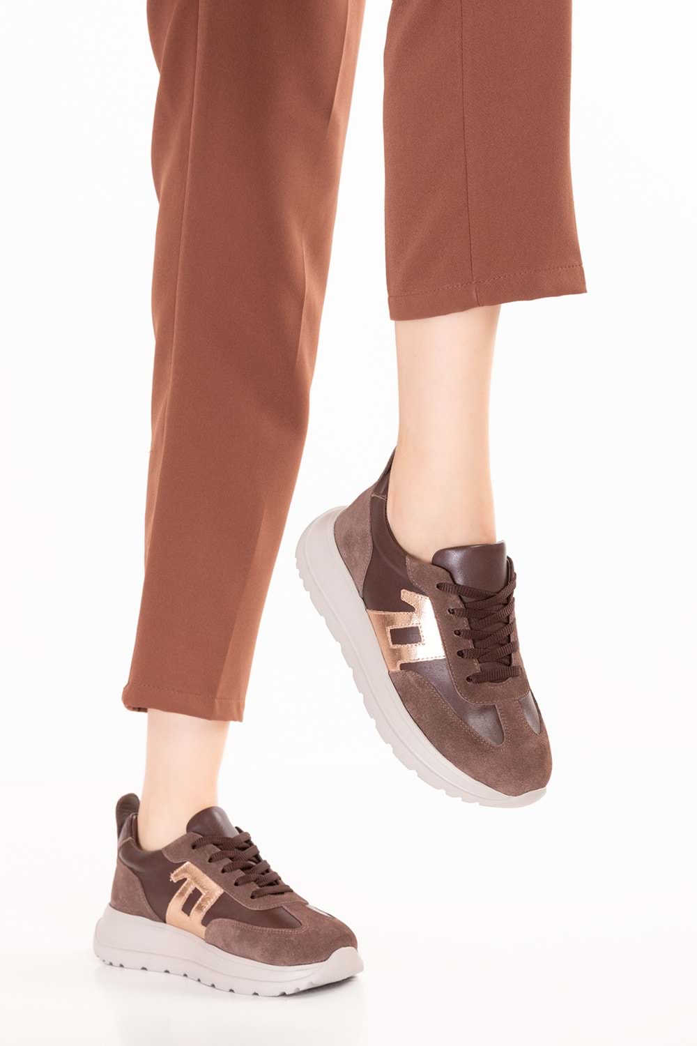 Gondol Içi Dışı Hakiki Deri Anatomik Taban Hafif Spor Ayakkabı ars.509 - Kahverengi - 36