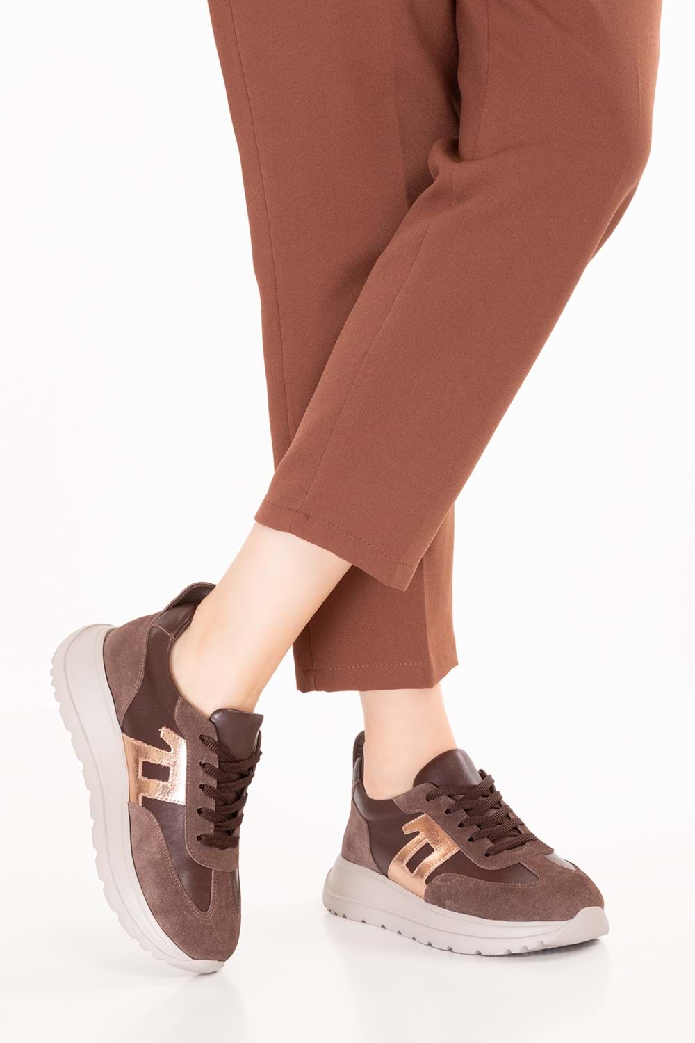 Gondol Içi Dışı Hakiki Deri Anatomik Taban Hafif Spor Ayakkabı ars.509 - Kahverengi - 36