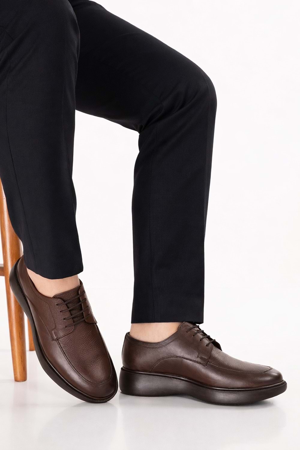 Gondol Erkek Hakiki Deri Damatlık ve Takım Elbise Ayakkabısı Hafif Rahat add.3006 - Kahverengi - 39