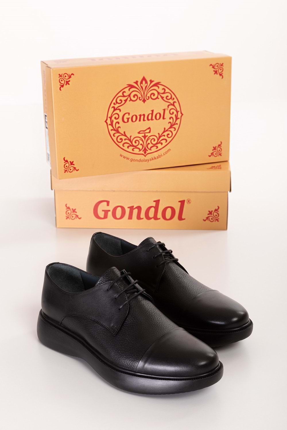 Gondol Erkek Hakiki Deri Damatlık ve Takım Elbise Ayakkabısı Hafif Rahat add.3018 - Siyah - 39