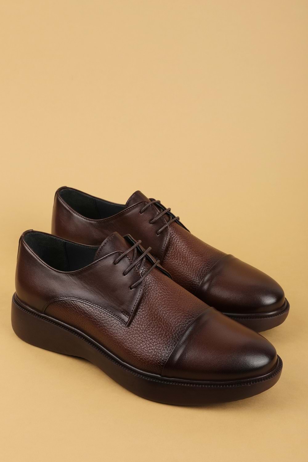 Gondol Erkek Hakiki Deri Damatlık ve Takım Elbise Ayakkabısı Hafif Rahat add.3018 - Kahverengi - 40