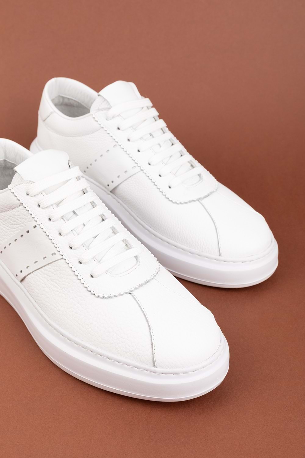 Gondol Içi Dışı Hakiki Deri Günlük Rahat Ayakkabı mals.348 - Beyaz - 39