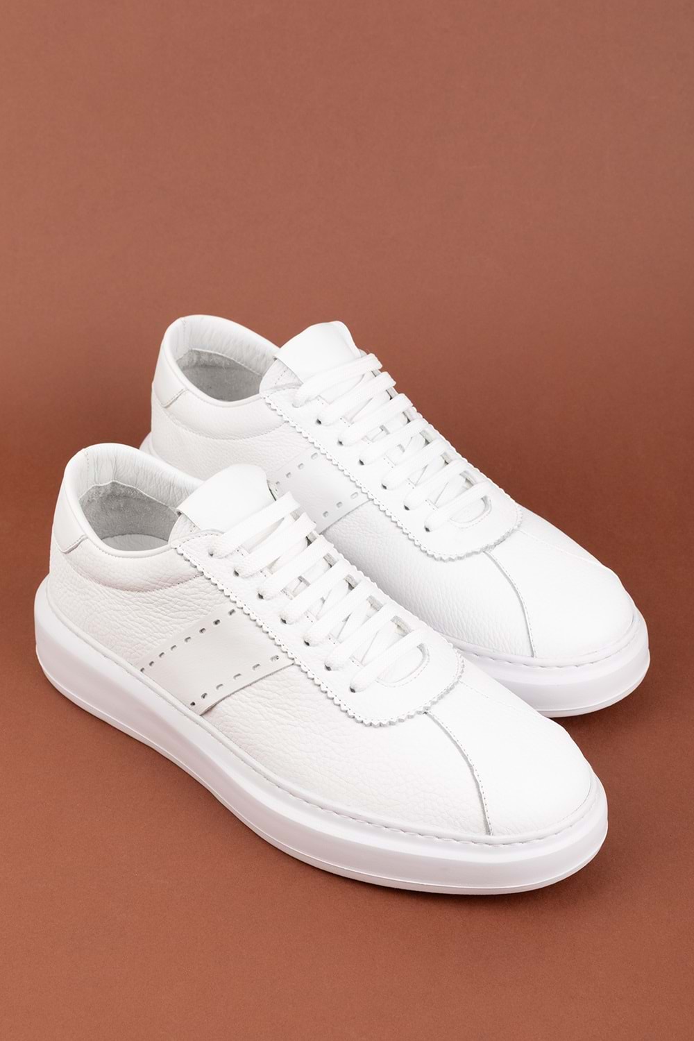 Gondol Içi Dışı Hakiki Deri Günlük Rahat Ayakkabı mals.348 - Beyaz - 39