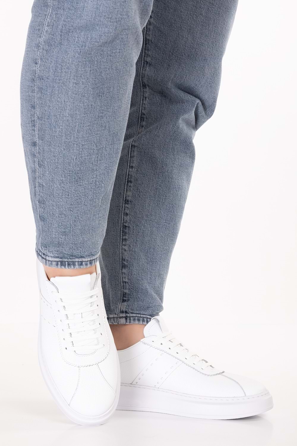 Gondol Içi Dışı Hakiki Deri Günlük Rahat Ayakkabı mals.348 - Beyaz - 42