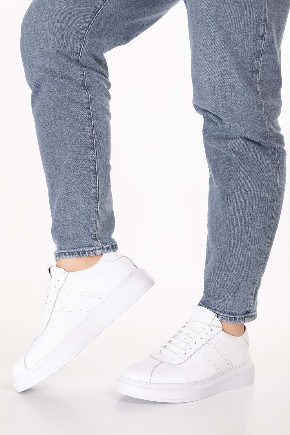 Gondol Içi Dışı Hakiki Deri Günlük Rahat Ayakkabı mals.348 - Beyaz - 42