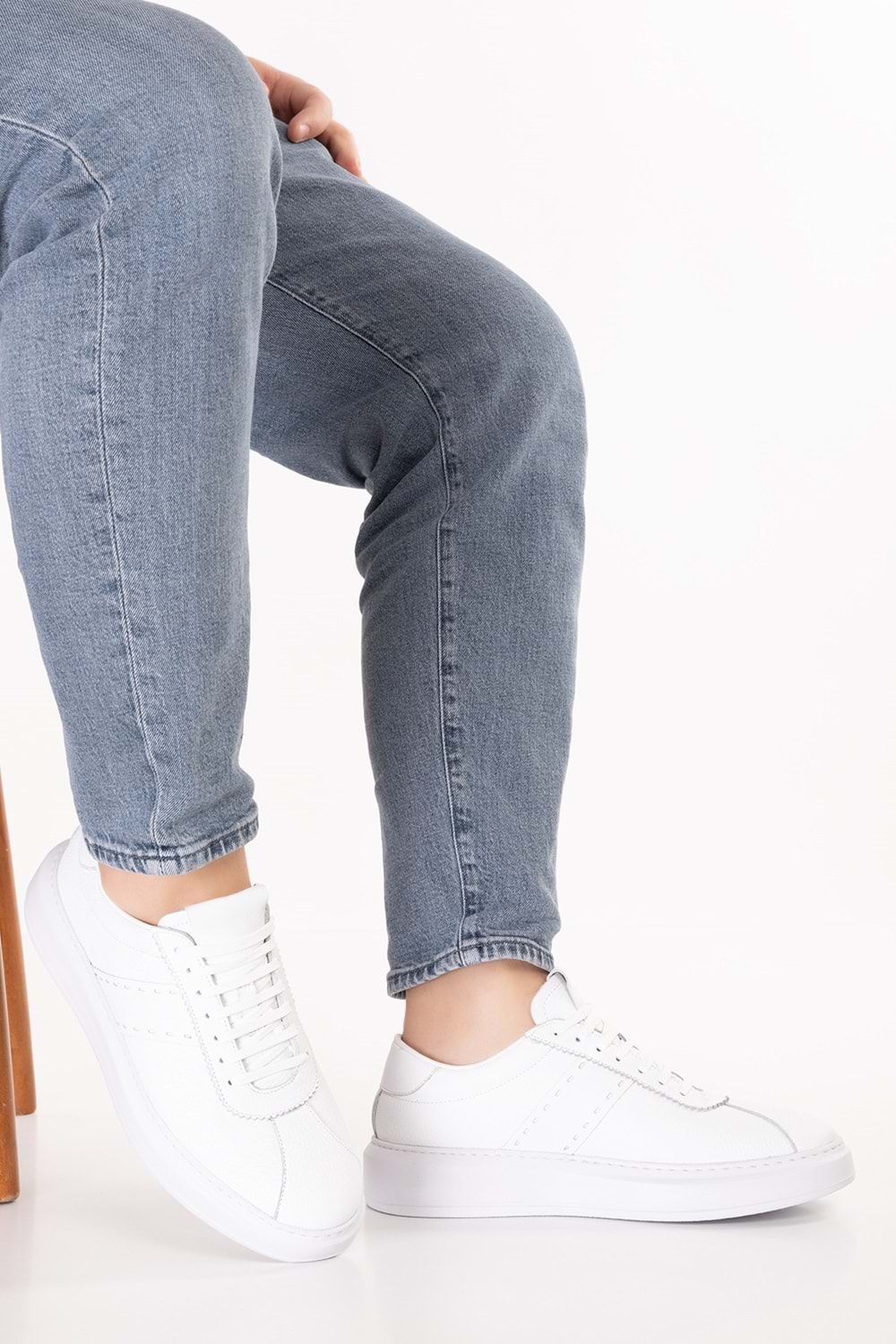 Gondol Içi Dışı Hakiki Deri Günlük Rahat Ayakkabı mals.348 - Beyaz - 42