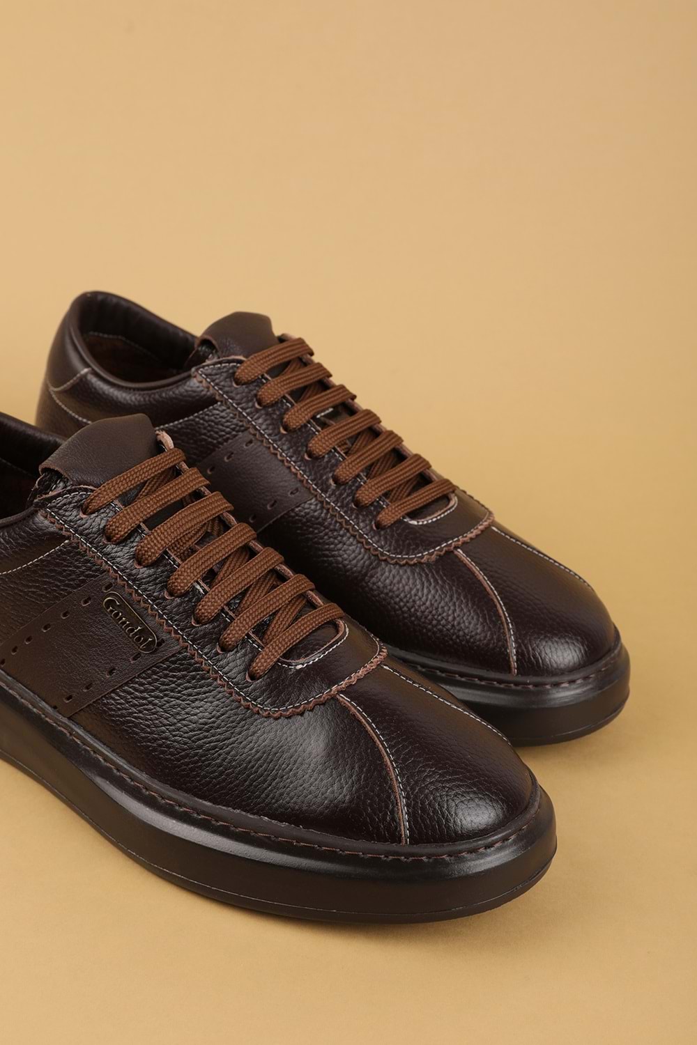 Gondol Içi Dışı Hakiki Deri Günlük Rahat Ayakkabı mals.348 - Kahverengi - 42