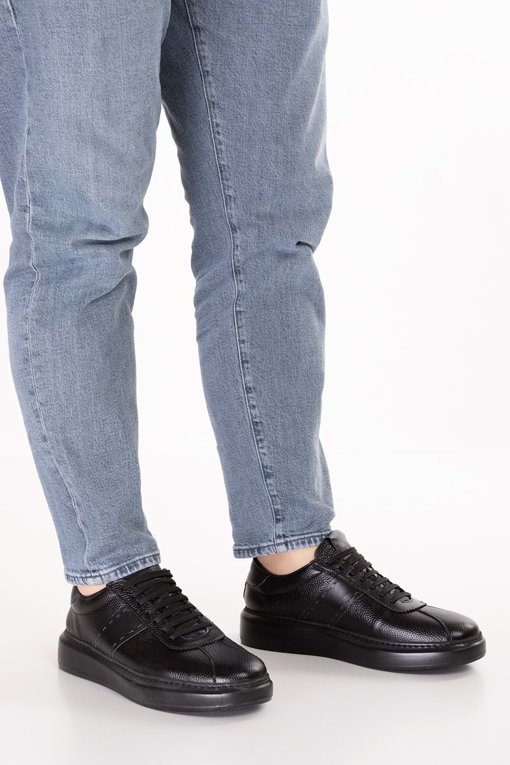 Gondol Içi Dışı Hakiki Deri Günlük Rahat Ayakkabı mals.348 - Siyah - 42