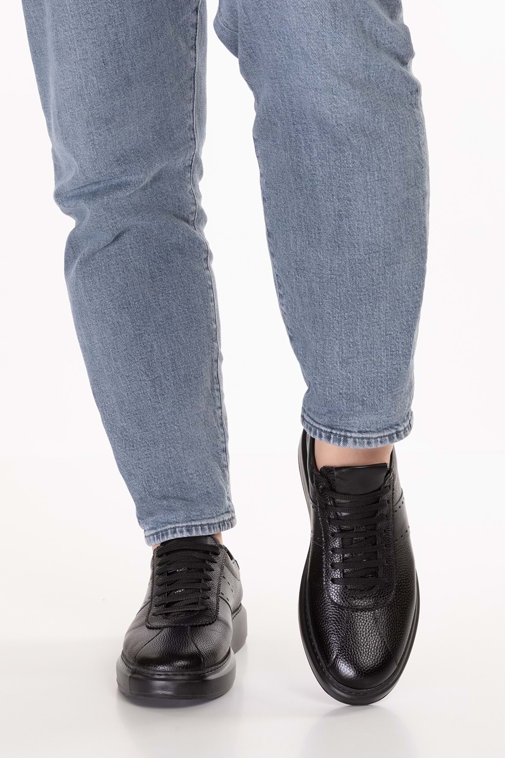 Gondol Içi Dışı Hakiki Deri Günlük Rahat Ayakkabı mals.348 - Siyah - 42