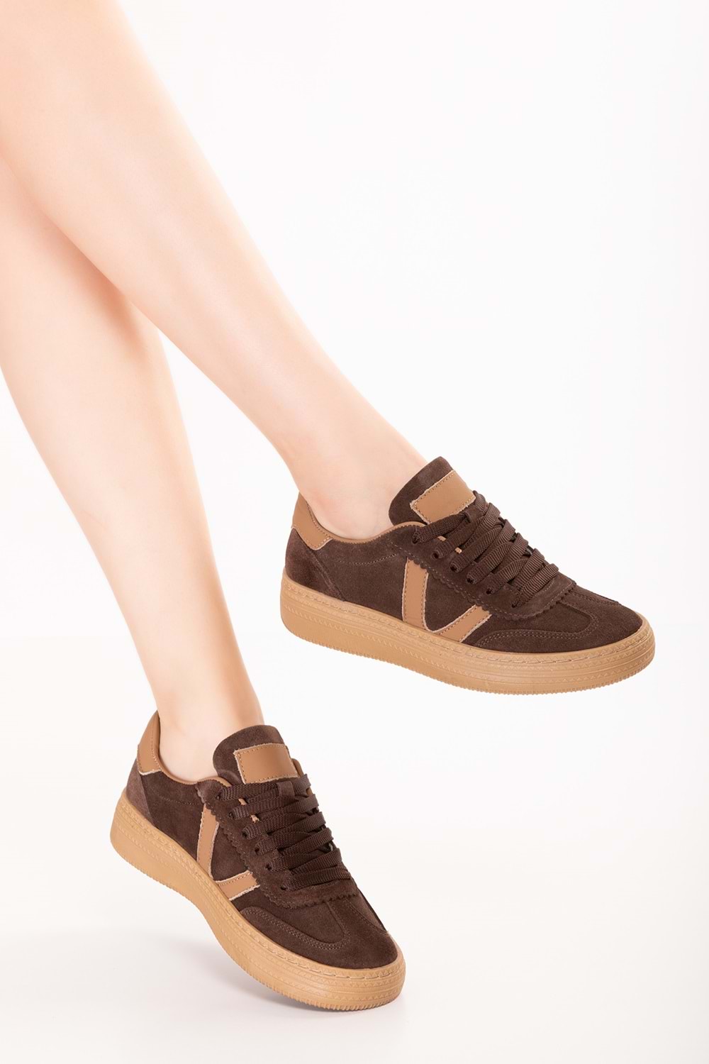 Gondol Içi Dışı Hakiki Deri Süet Anatomik Taban Hafif Spor Ayakkabı es.170 - Kahve Süet - 36