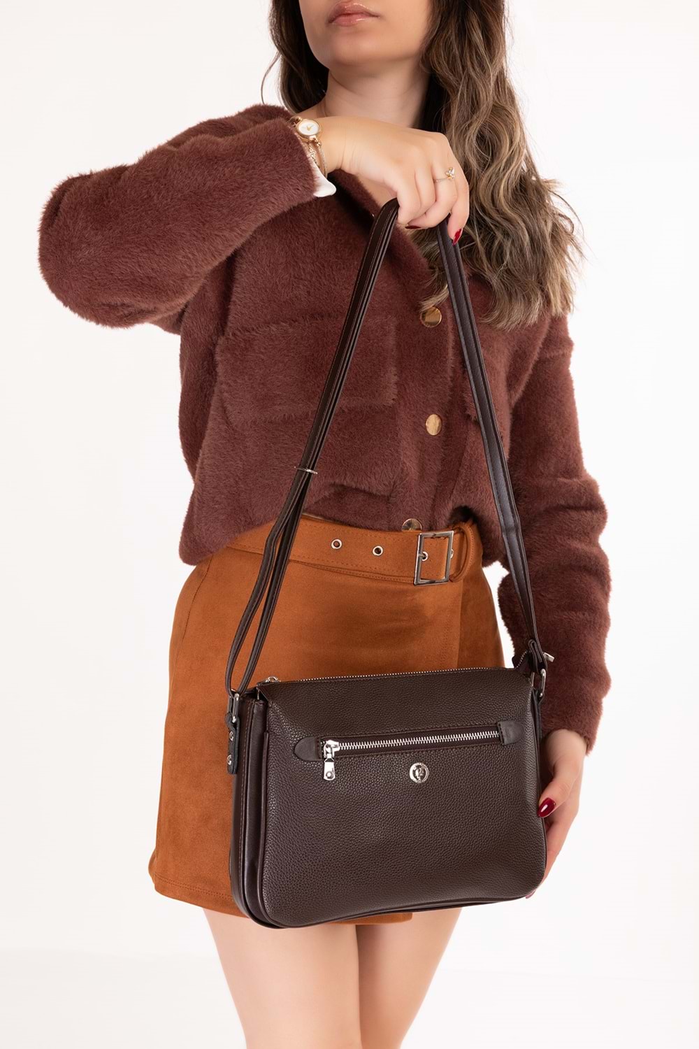 Gondol Kadın Günlük Çapraz Omuz Çantası gp.1420 - Kahverengi