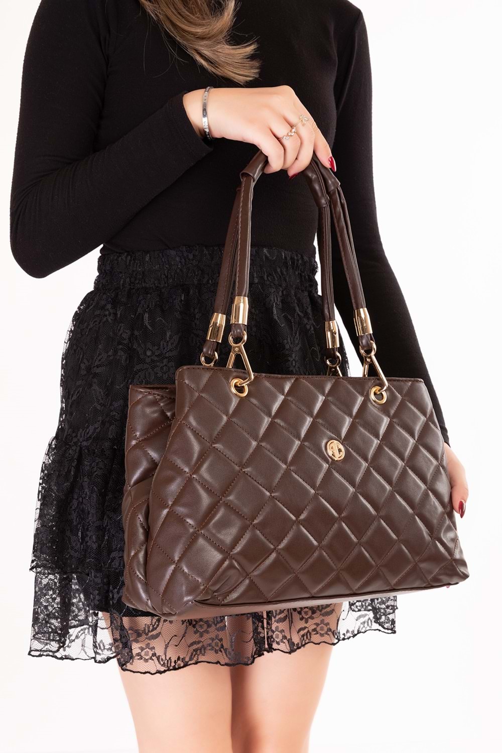 Gondol Kadın Günlük Şık Çanta ald.31101 - Kahverengi - TEK EBAT