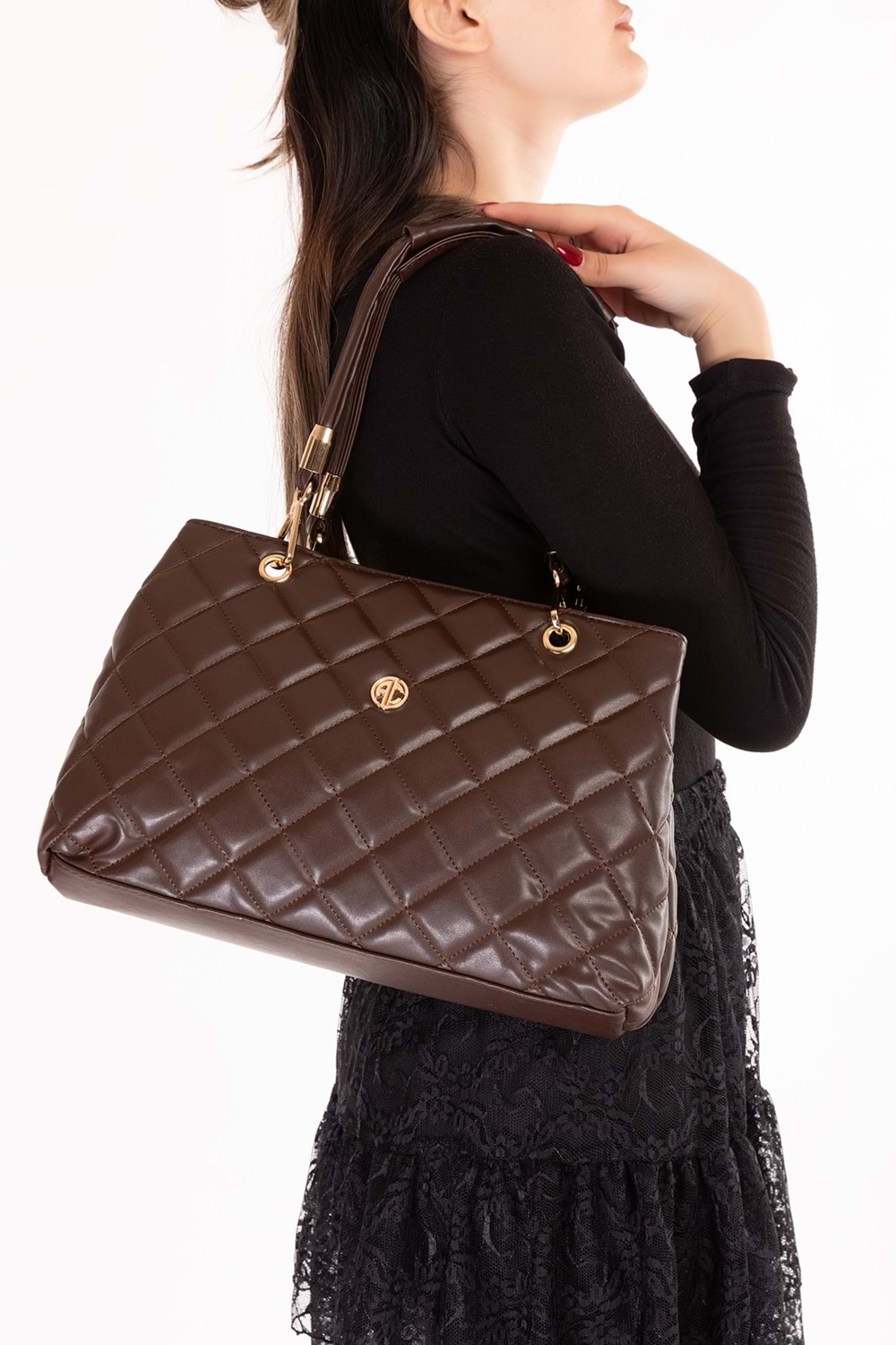 Gondol Kadın Günlük Şık Çanta ald.31101 - Kahverengi - TEK EBAT