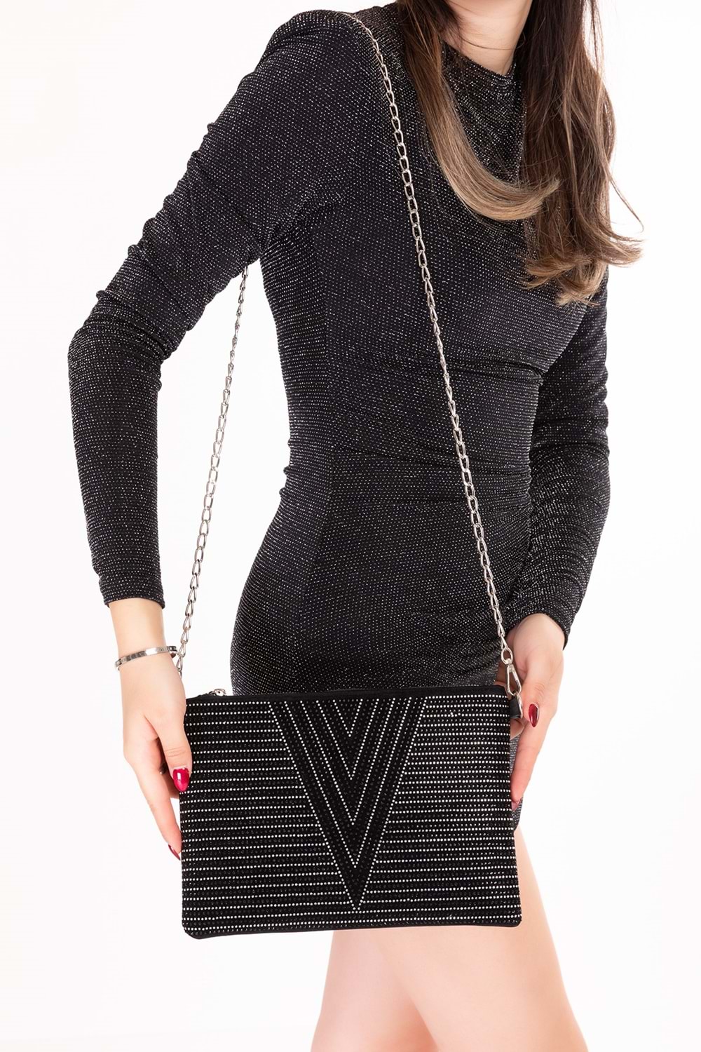 Gondol Kadın Klasik Küçük Portföy Çanta ald.839 - Siyah - TEK EBAT