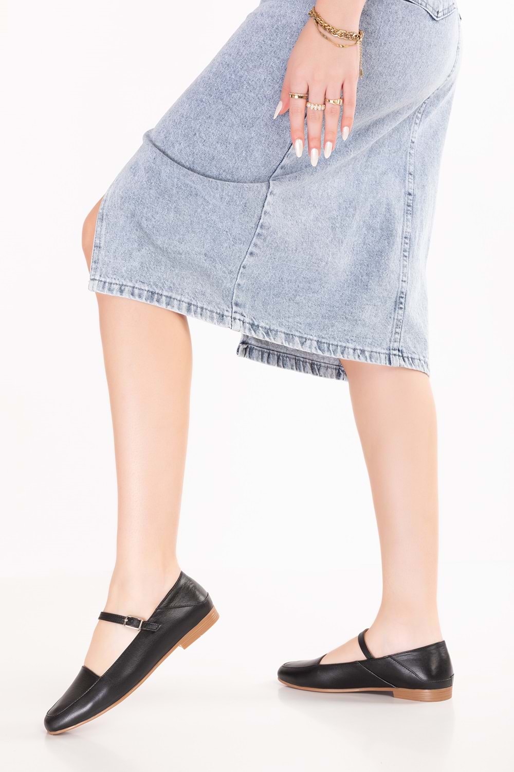 Gondol Hakiki Deri Günlük Kibar Babet Ayakkabı erp.26562 - Siyah - 37