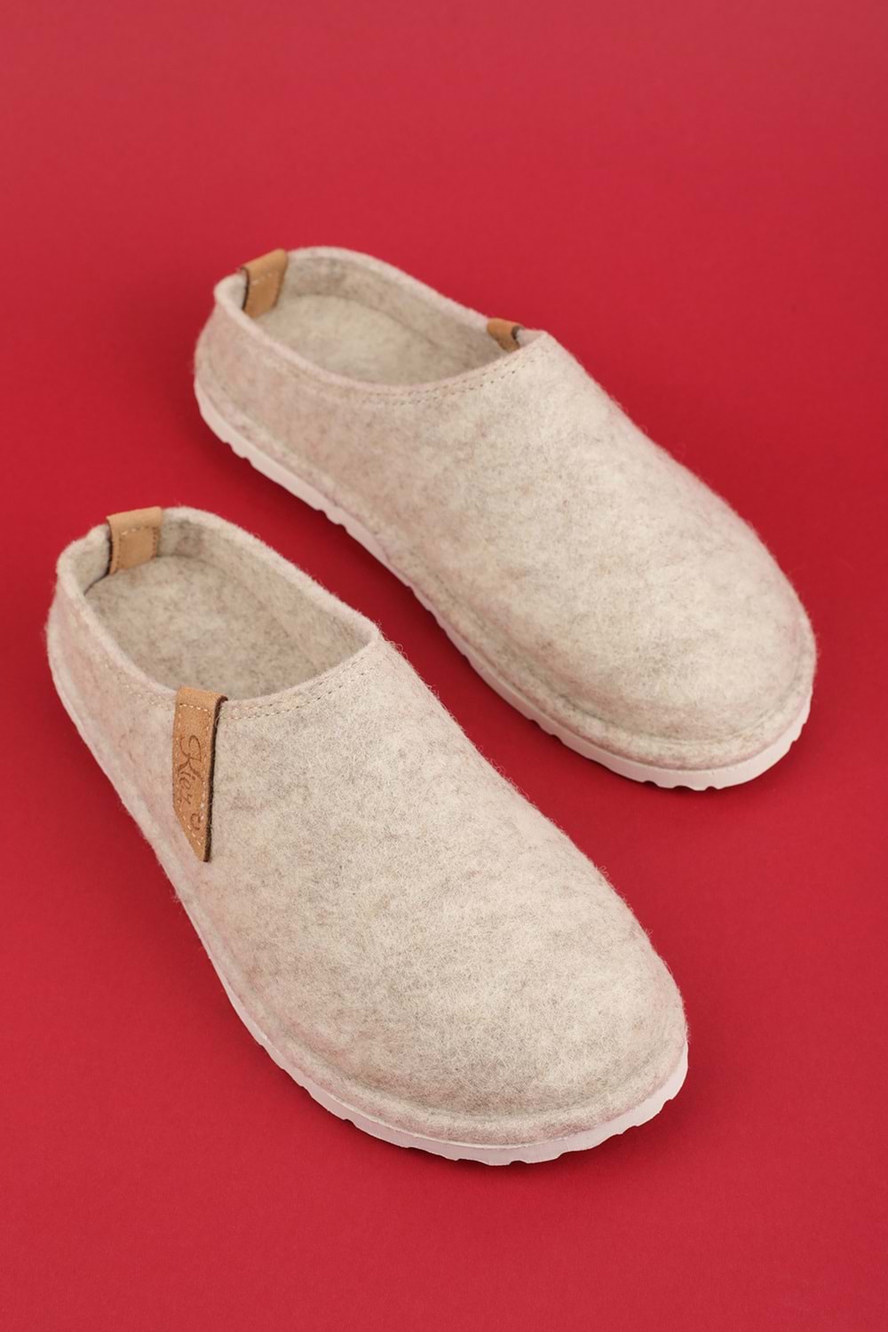 GONDOL İÇİ DIŞI KEÇE RAHAT VE HAFİF EV TERLİĞİ- KREM EV.333 - Krem - 37