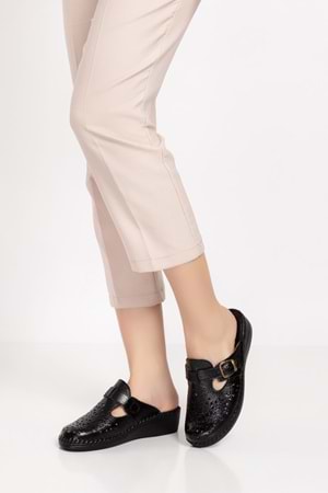 Gondol Ortopedik Deri Sabo Terlik Siyah 36 yprk.510